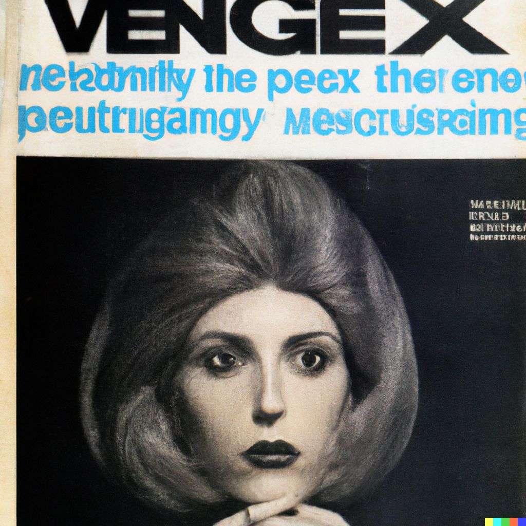 a representation of anxiety, front cover of Vogue, 1980